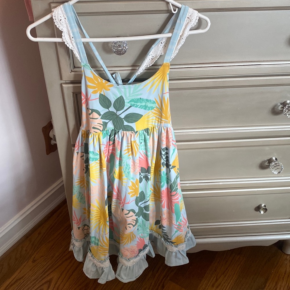 Matilda Jane size 14 summer dress light blue floral